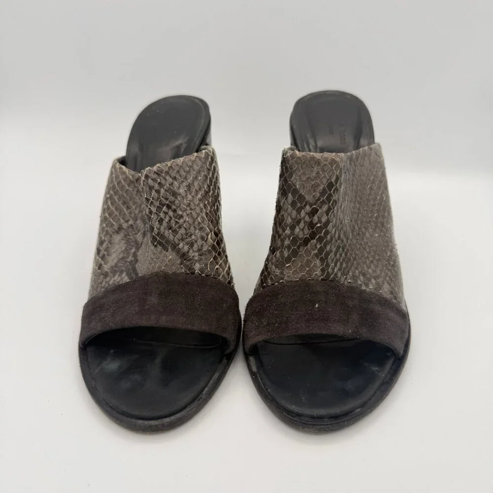 Rag & Bone Tristan Python Embossed Leather Mule Sandal 37 - Picture 4 of 9